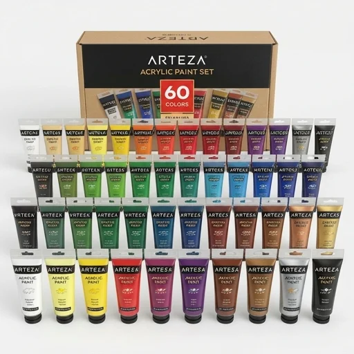 Arteza Acrylic Paint Set 60 Colors view 2