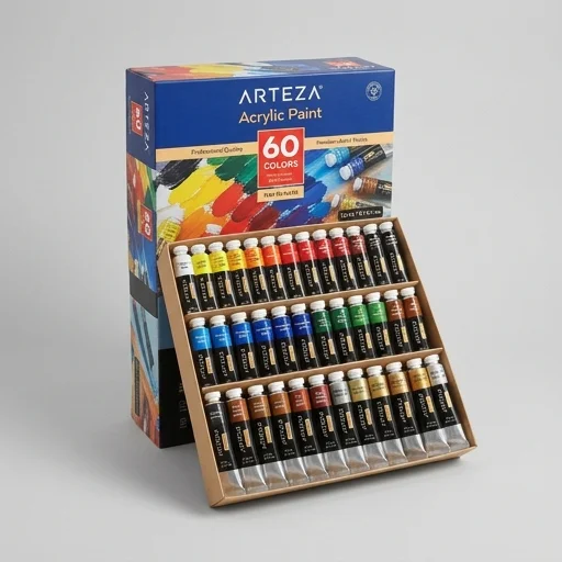 Arteza Acrylic Paint Set 60 Colors view 3